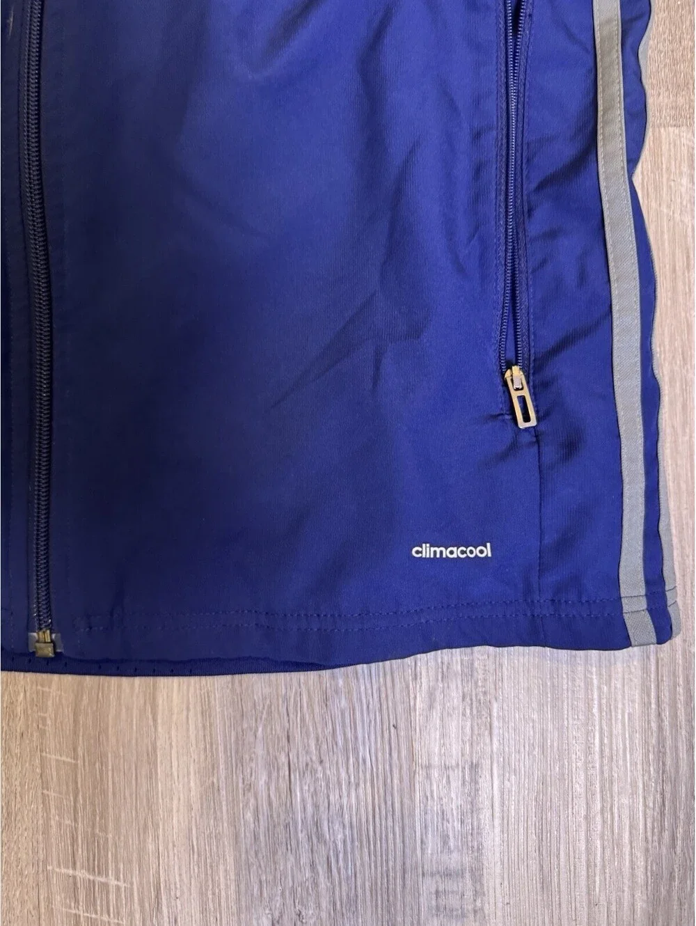 Adidas Climacool Madrid Men’s Medium Blue Full Zip Track Jacket 3 Stripe